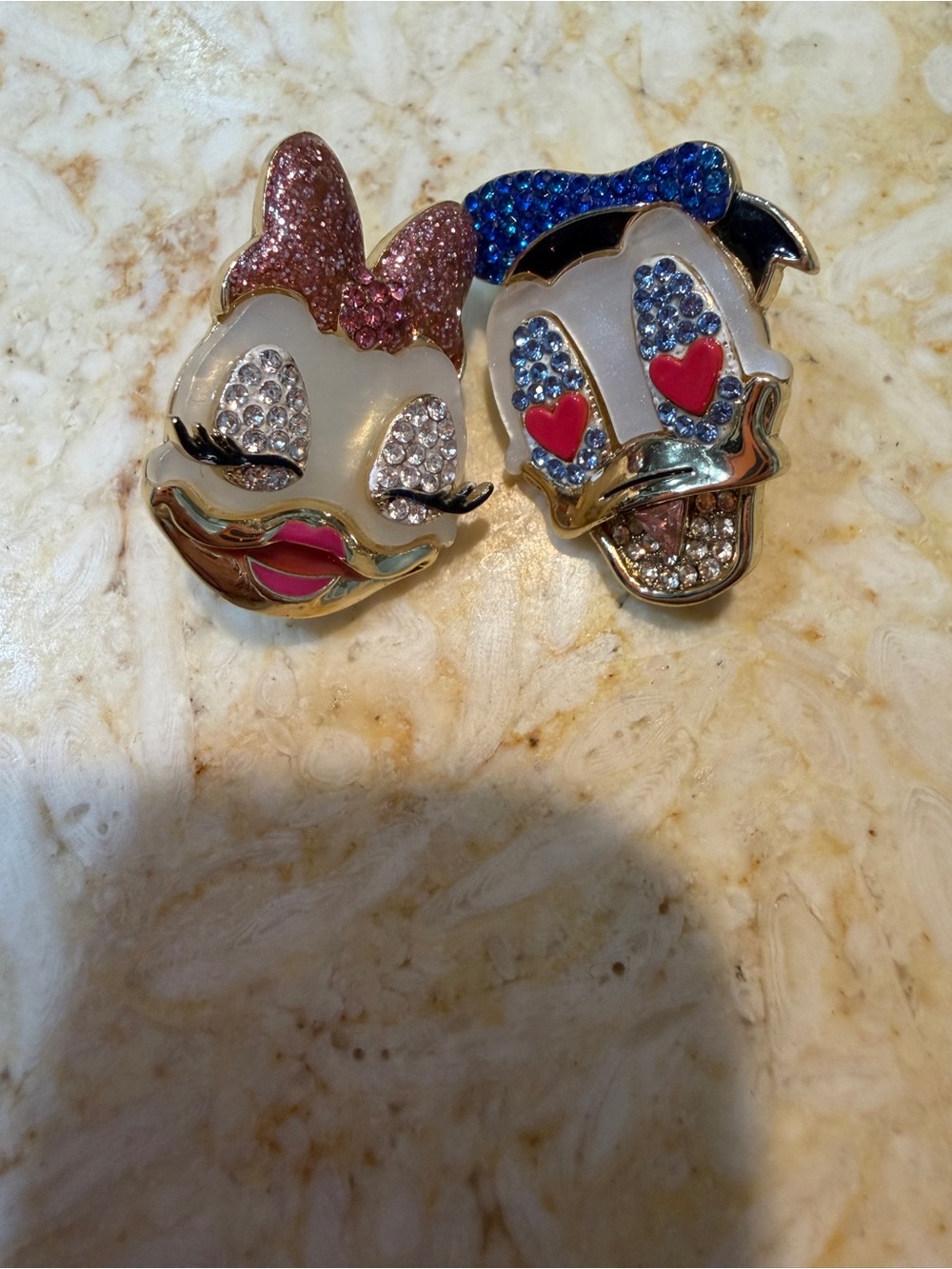 BaubleBar Pink & Blue Crystal Character Stud Earrings